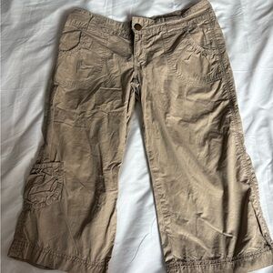 Casual Tan Capri Pants